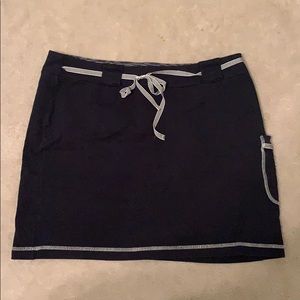 Loft Navy and White Skirt